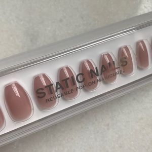 NEW Static Nails Press On Nails — Peony coffin